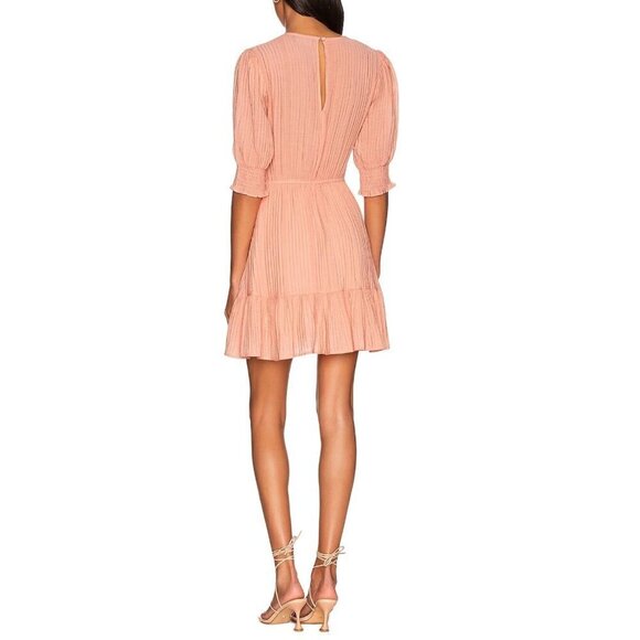 MINKPINK Vera Mini Dress Rose Szs Med/Large Ruffle Hem Spring Easter Wedding - Picture 2 of 12